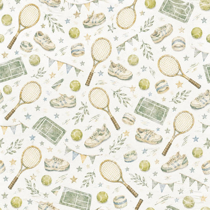 Vintage Tennis Wallpaper: Kids Sports Wall Mural
