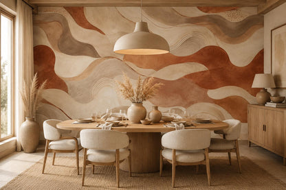 Rust Sand Abstract Wallpaper: Earthy Desert Wall Mural