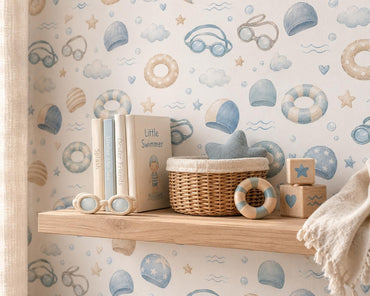 Swimming Wallpaper: Pool Sports Nursery Wall Mural