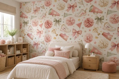 Cheer Squad Wallpaper: Girls Sports Wall Mural