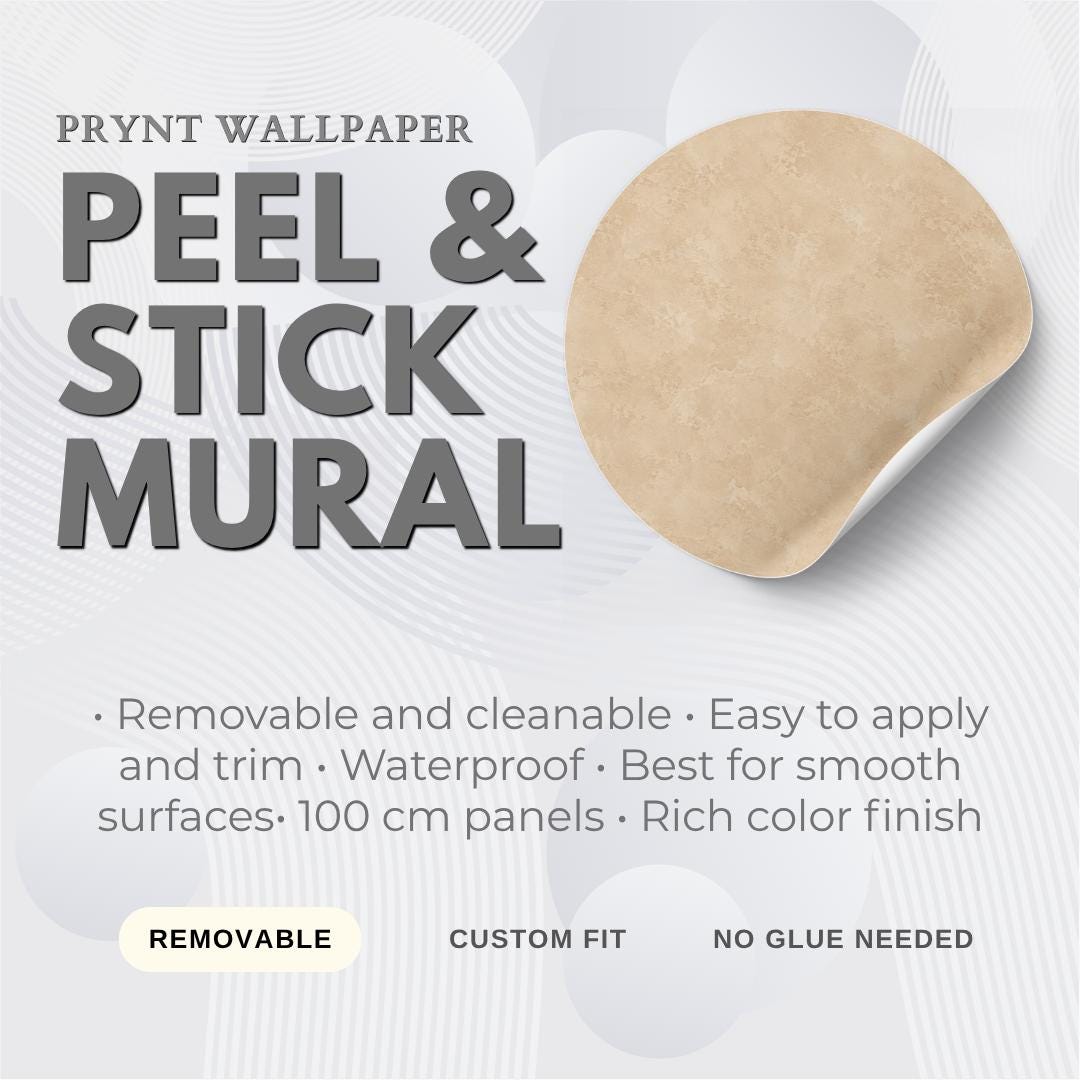 Soft Camel Stucco Wallpaper: Warm Textured Wall Mural