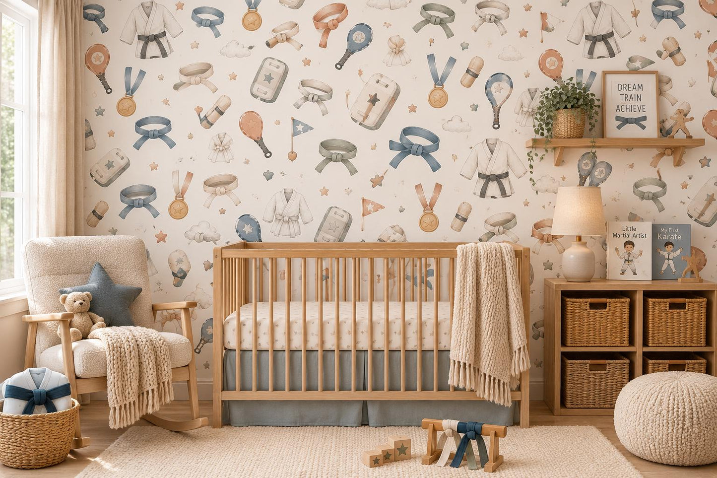 Martial Arts Belt Wallpaper: Sports Nursery Wall Mural