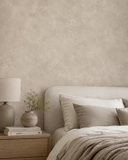 Putty Concrete Wallpaper: Soft Modern Texture Wall Mural