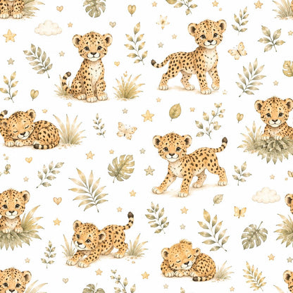 Cheetah Cub Wallpaper: Safari Animal Nursery Wall Mural