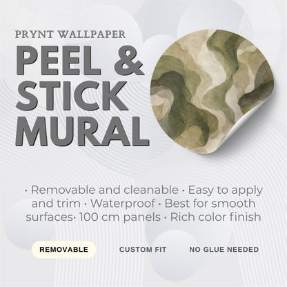 Forest Moss Abstract Wallpaper: Deep Earth Wall Mural