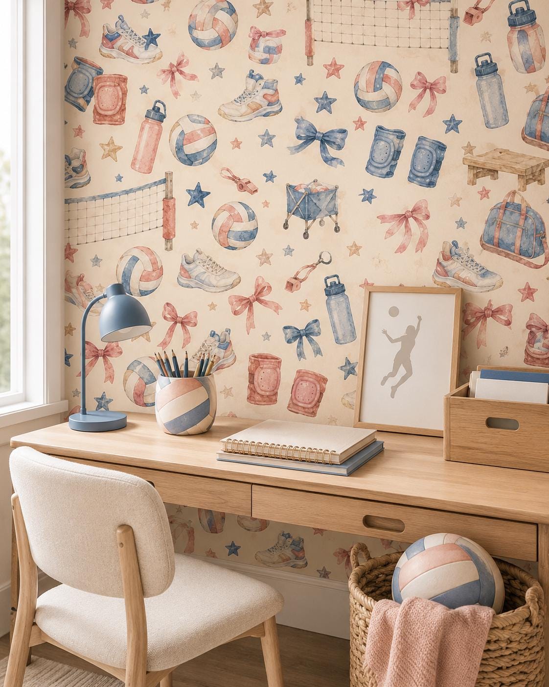 Volleyball Club Wallpaper: Girls Sports Wall Mural