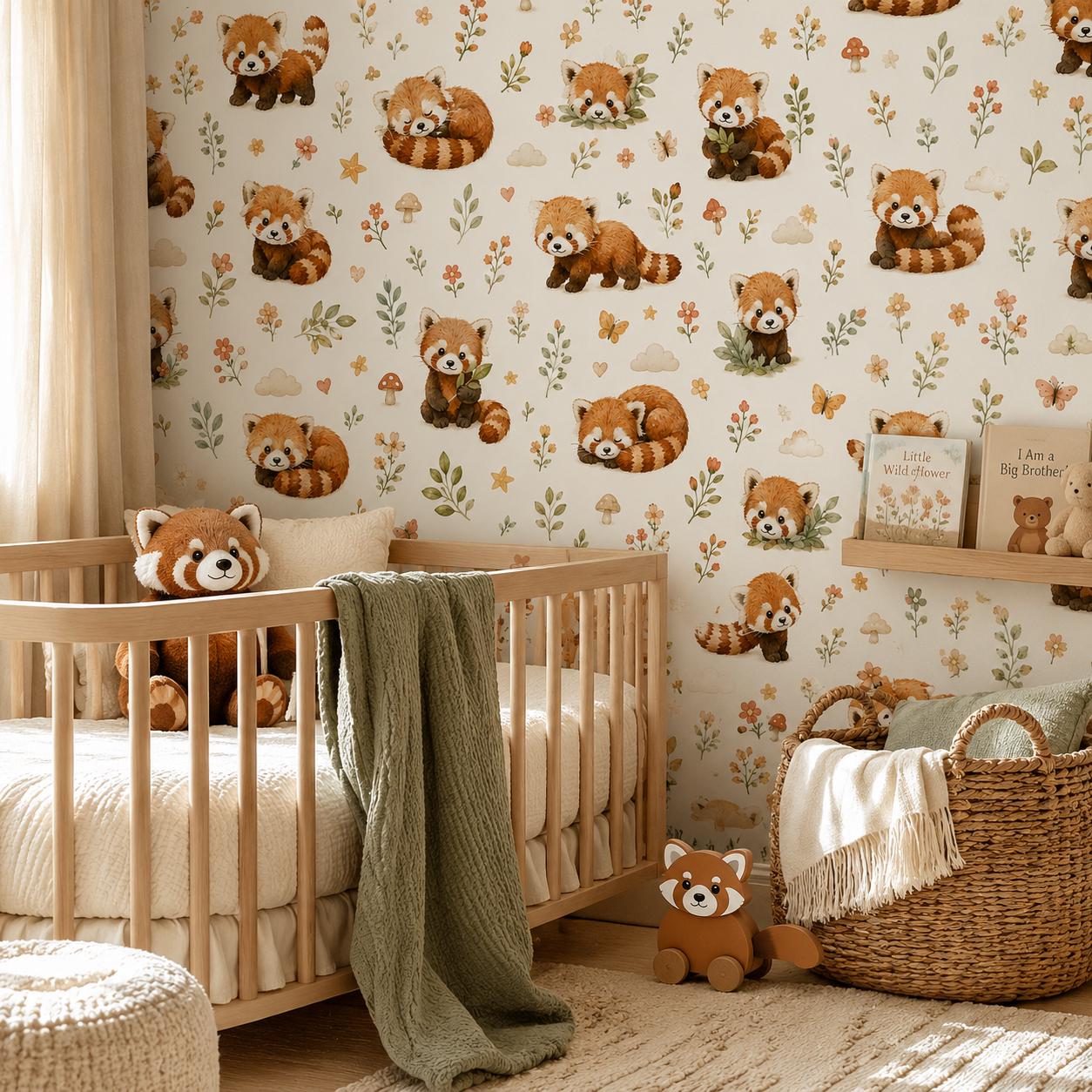 Red Panda Wallpaper: Forest Nursery Wall Mural