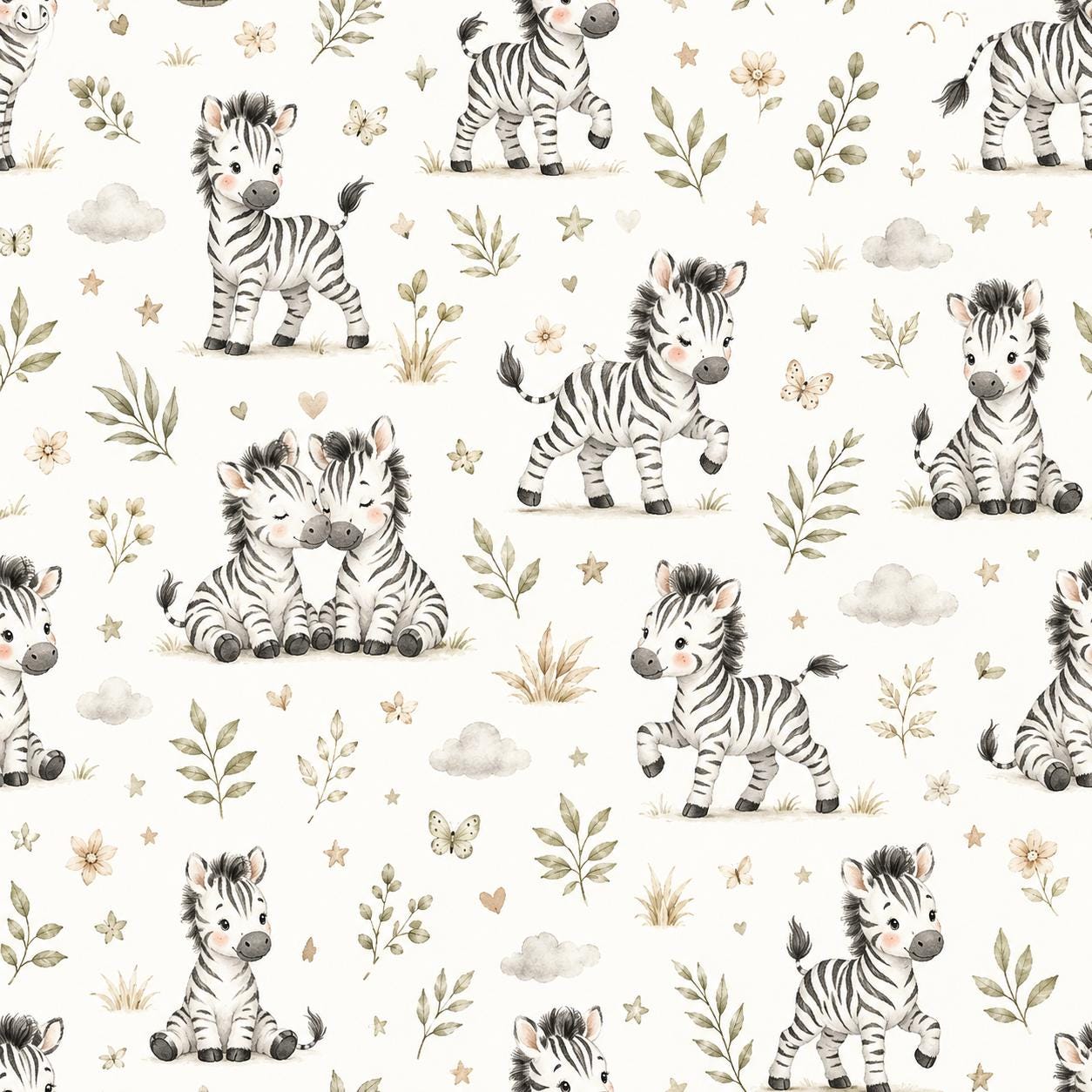 Zebra Wallpaper: Savanna Nursery Wall Mural