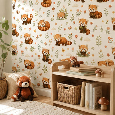 Red Panda Wallpaper: Forest Nursery Wall Mural