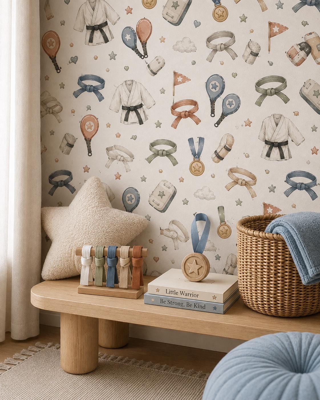 Martial Arts Belt Wallpaper: Sports Nursery Wall Mural