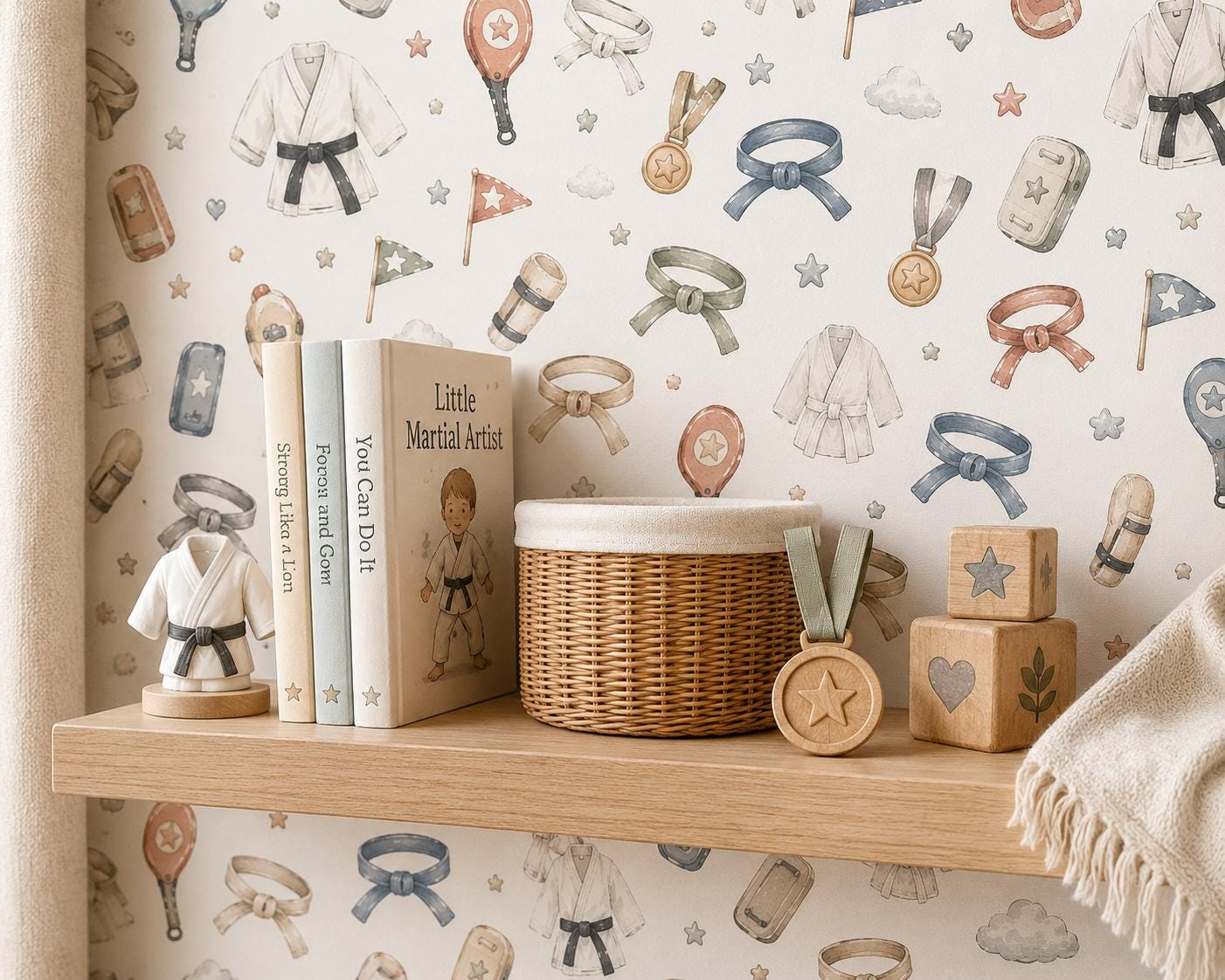 Martial Arts Belt Wallpaper: Sports Nursery Wall Mural