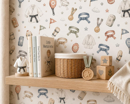 Martial Arts Belt Wallpaper: Sports Nursery Wall Mural