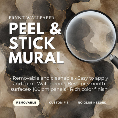 Charcoal Taupe Abstract Wallpaper: Modern Luxury Wall Mural