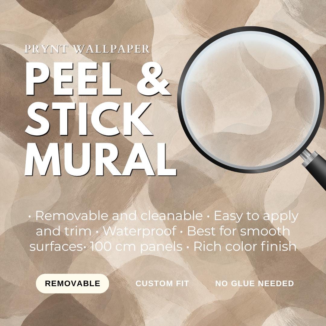 Taupe Mocha Abstract Wallpaper: Warm Earth Wall Mural
