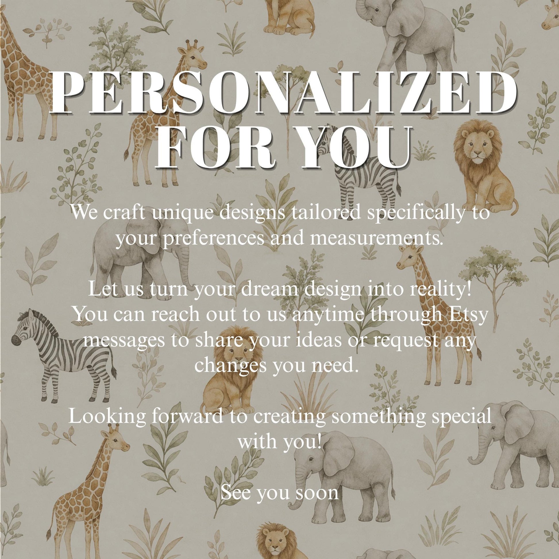 Safari Animal Wallpaper: Neutral Nursery Wall Mural