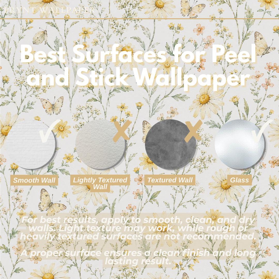 Yellow Daisy Wallpaper: White Cottage Floral Wall Mural
