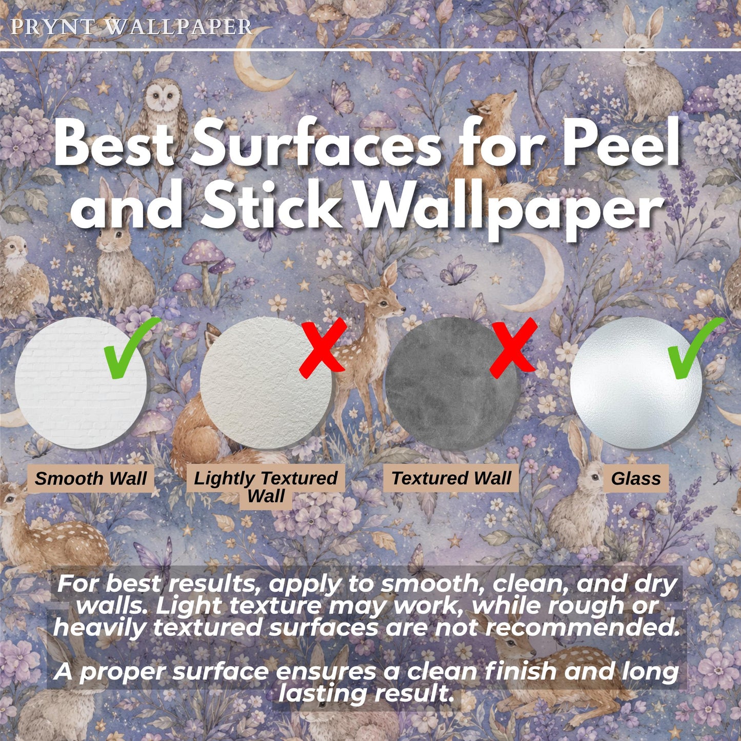 Moon Garden Animal Wallpaper: Dreamy Nursery Wall Mural