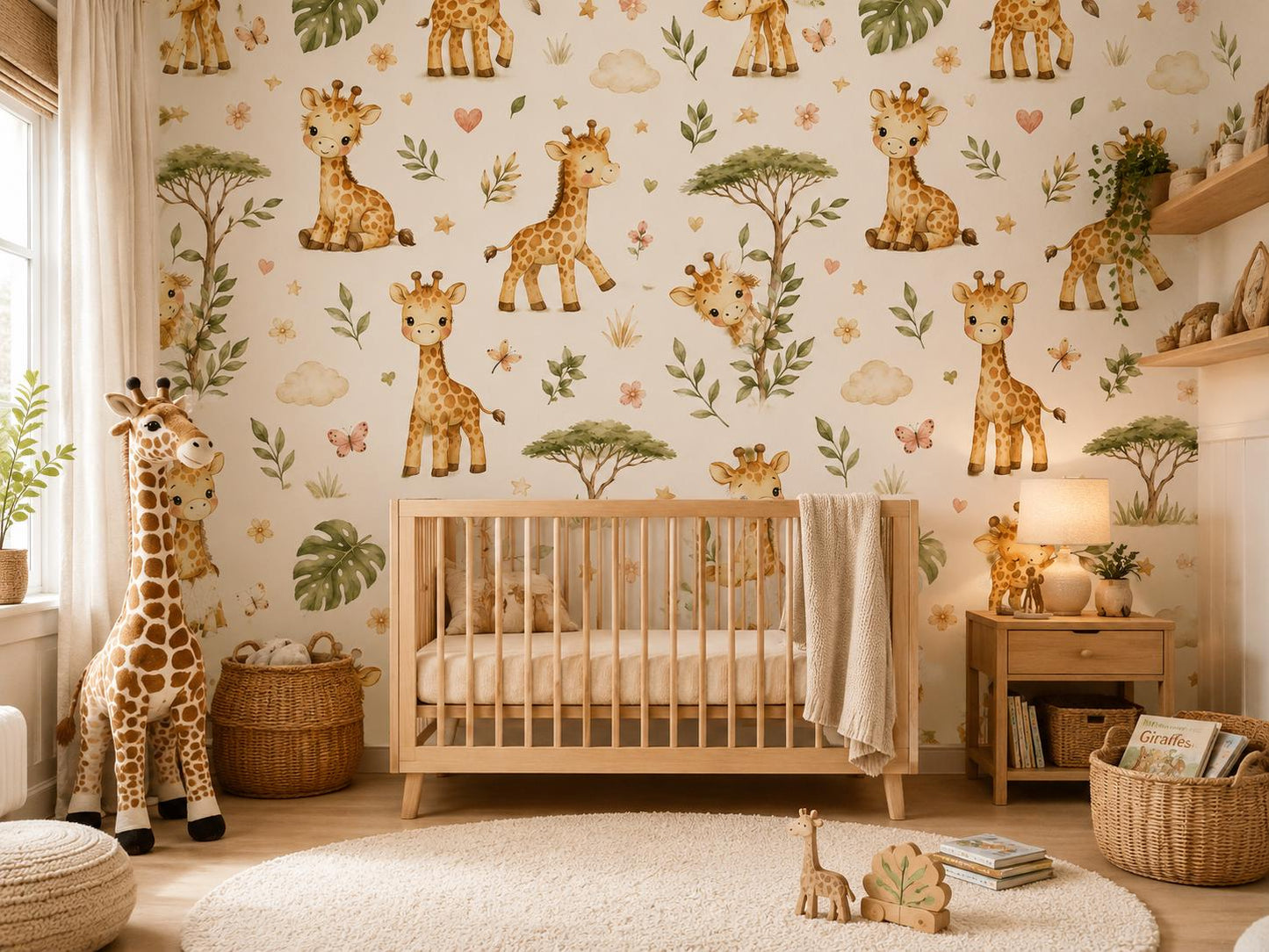 Giraffe Wallpaper: Safari Nursery Wall Mural