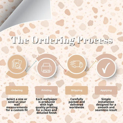 Beige Terrazzo Wallpaper: Neutral Speckled Stone Wall Mural