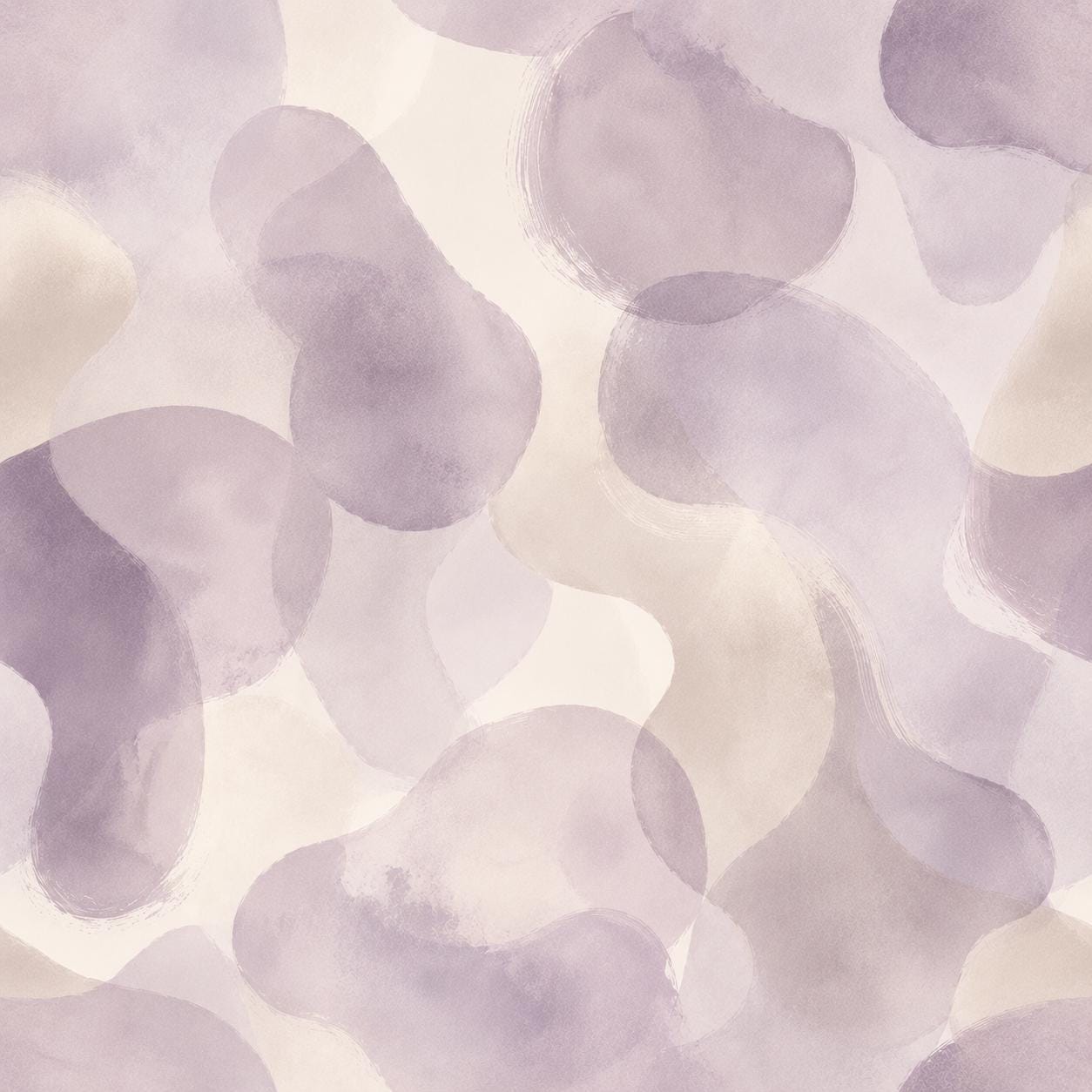 Soft Lavender Abstract Wallpaper: Muted Purple Wall Mural