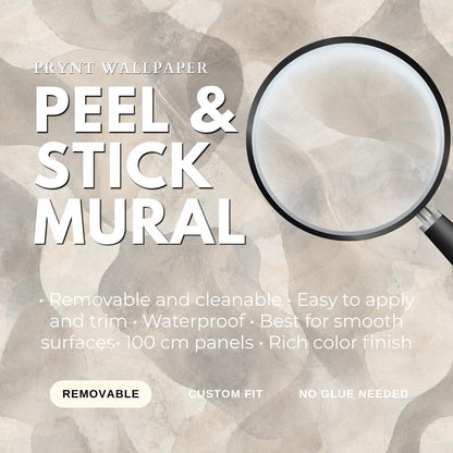 Smoky Grey Abstract Wallpaper: Soft Stone Wall Mural