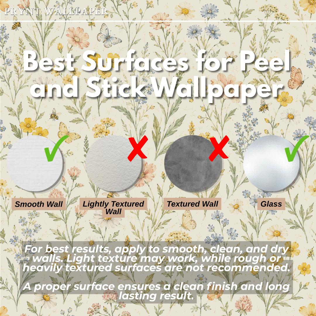 Wildflower Meadow Wallpaper: Soft Floral Nursery Wall Mural