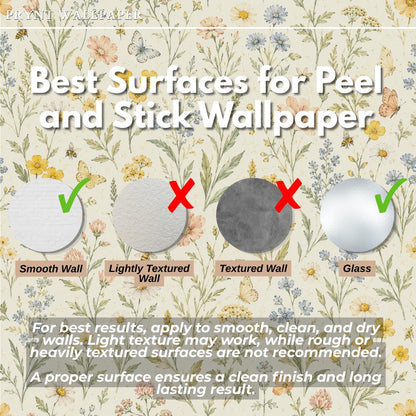 Wildflower Meadow Wallpaper: Soft Floral Nursery Wall Mural