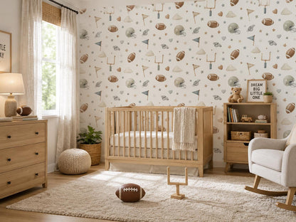 Football Wallpaper: Touchdown Sports Nursery Wall Mural