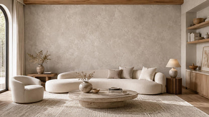 Putty Concrete Wallpaper: Soft Modern Texture Wall Mural
