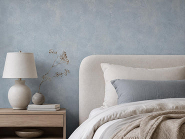 Dusty Blue Concrete Wallpaper: Soft Industrial Wall Mural