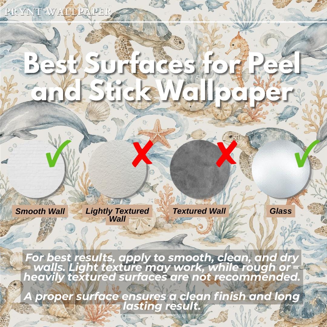 Seaside Animal Wallpaper Coastal Blue Nursery Wall Mural