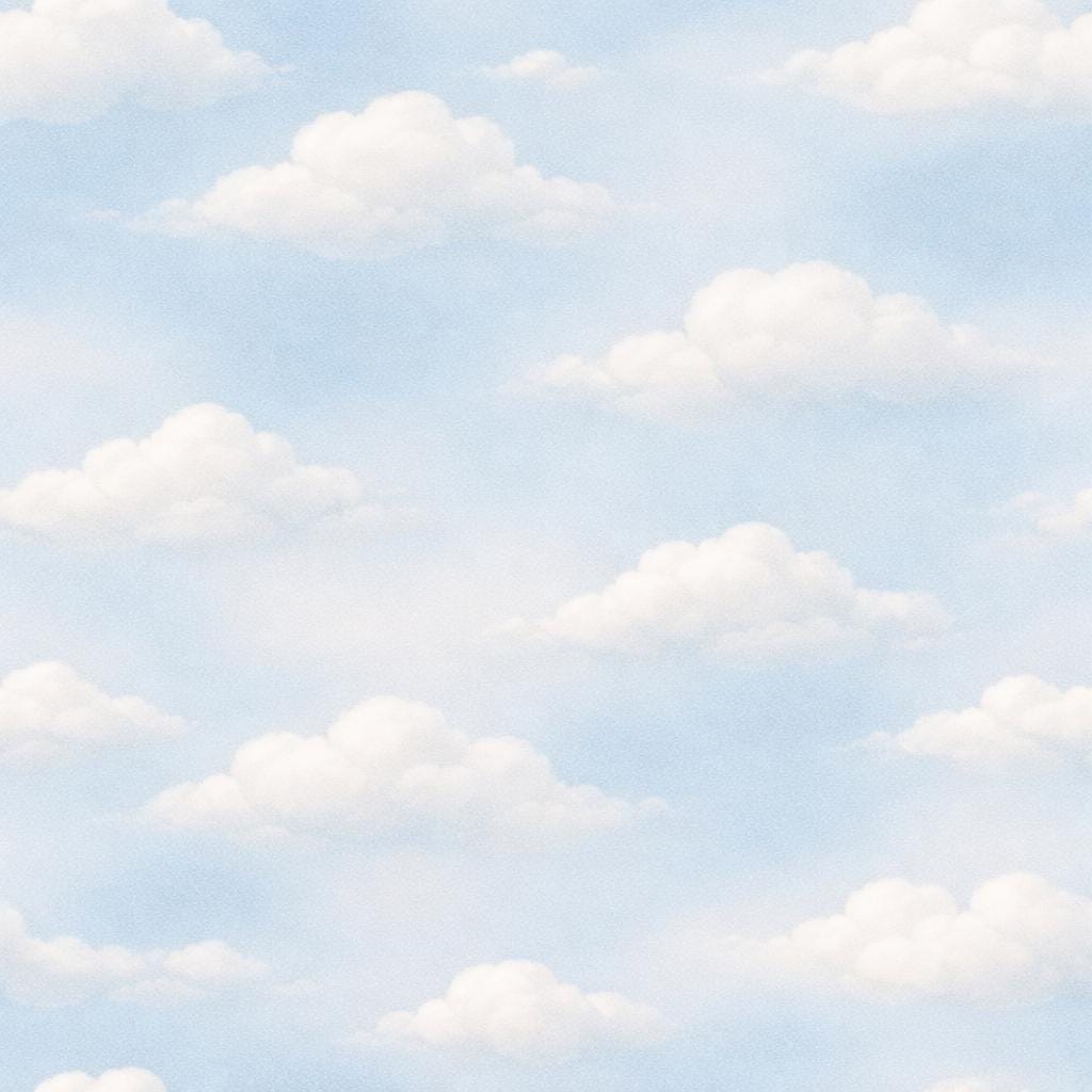 Blue Cloud Wallpaper: Soft Sky Nursery Wall Mural