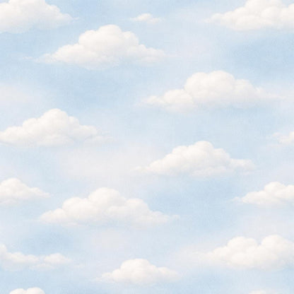 Blue Cloud Wallpaper: Soft Sky Nursery Wall Mural