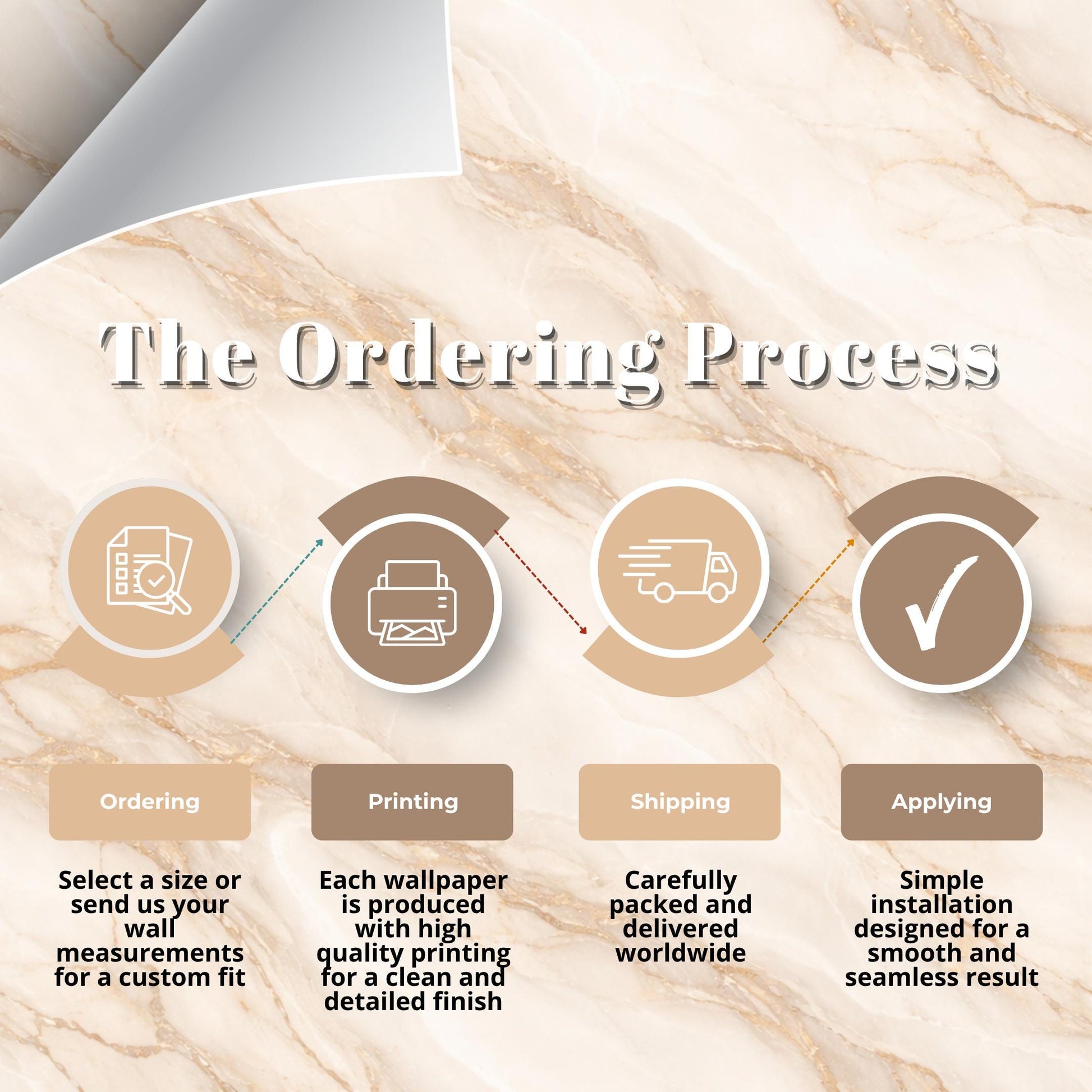 Elegant Marble Wallpaper: Soft Beige Luxury Peel and Stick Wall Mural
