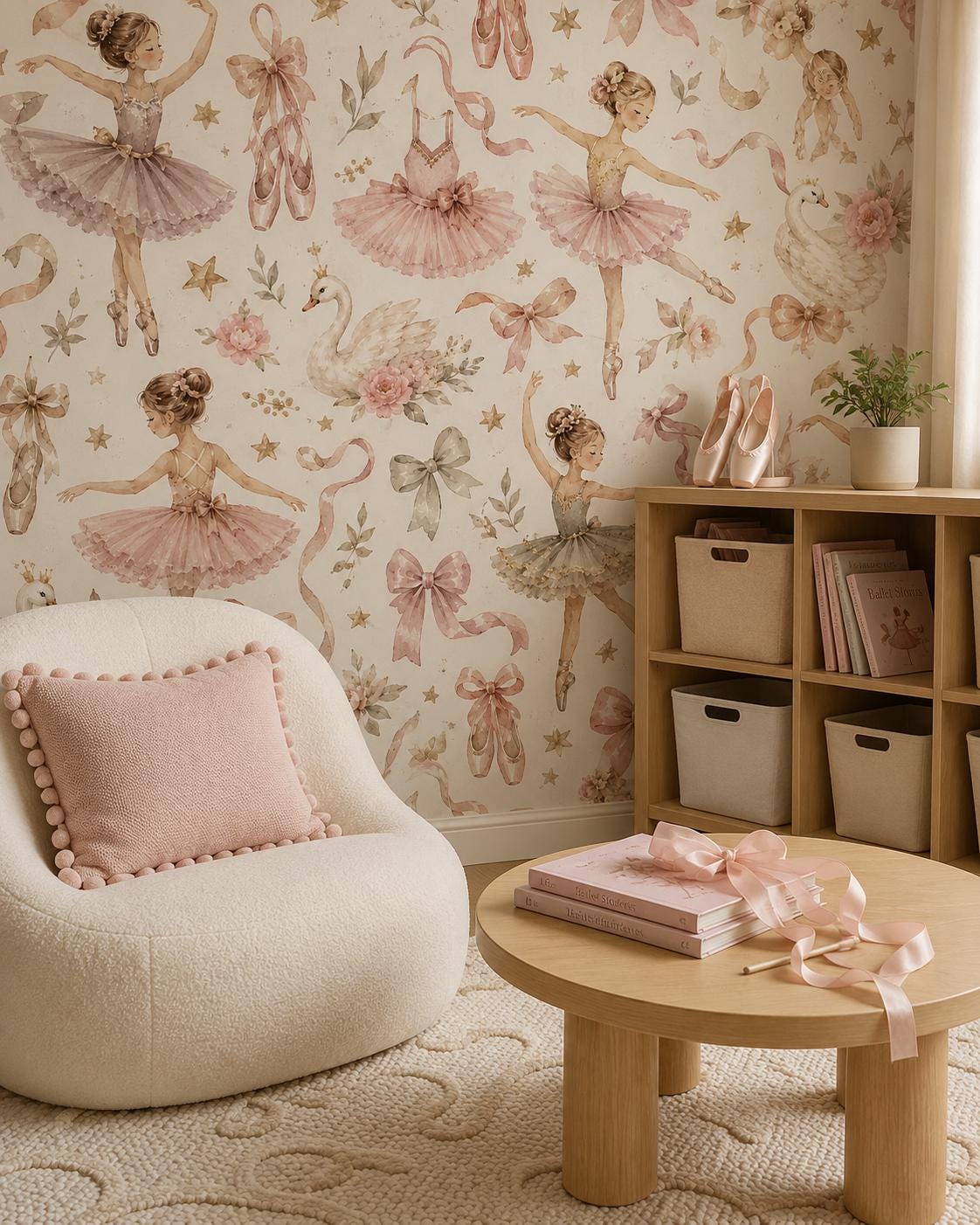 Ballerina Dreams Wallpaper: Girls Dance Wall Mural