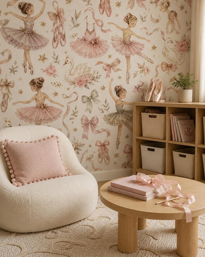 Ballerina Dreams Wallpaper: Girls Dance Wall Mural