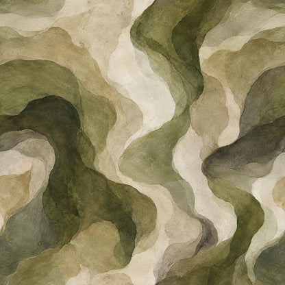 Forest Moss Abstract Wallpaper: Deep Earth Wall Mural