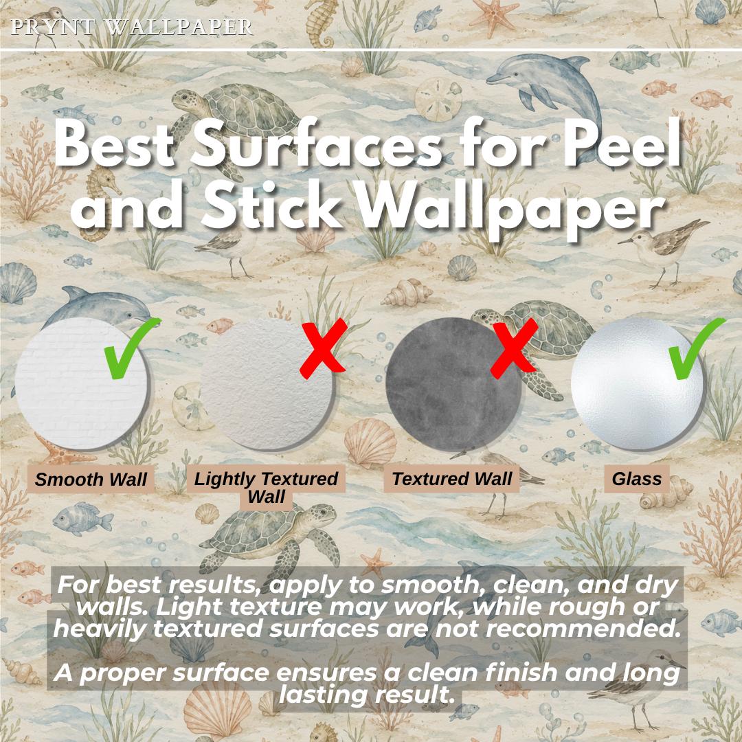 Seaside Animal Wallpaper: Coastal Nursery Wall Mural
