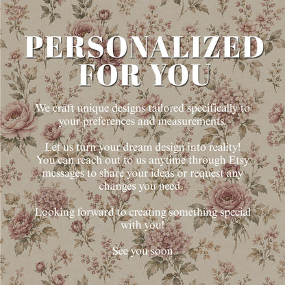 Mauve Beige Floral Wallpaper: Romantic Botanical Wall Mural