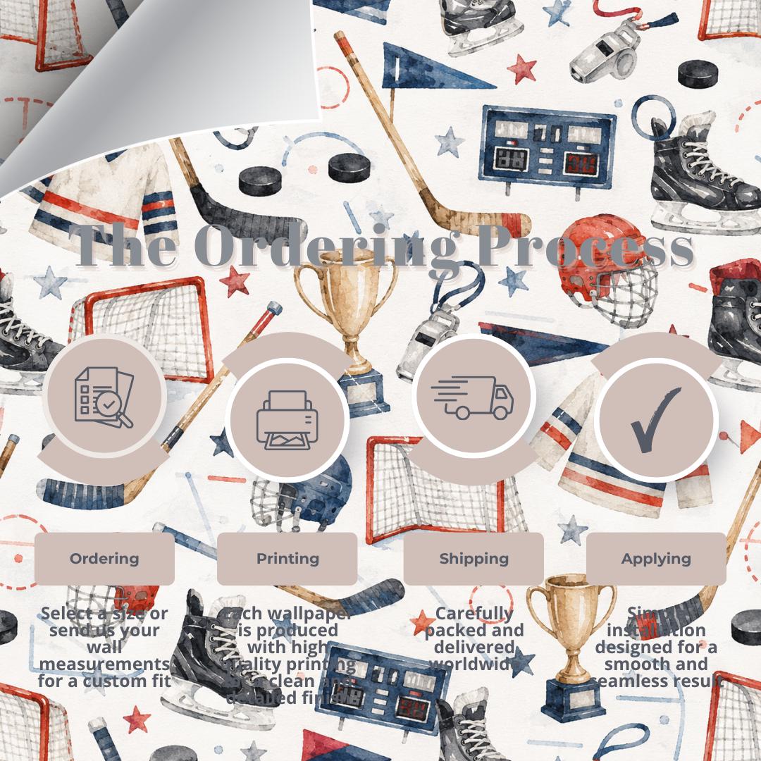 Little Hockey Stars Wallpaper: Kids Sports Wall Mural
