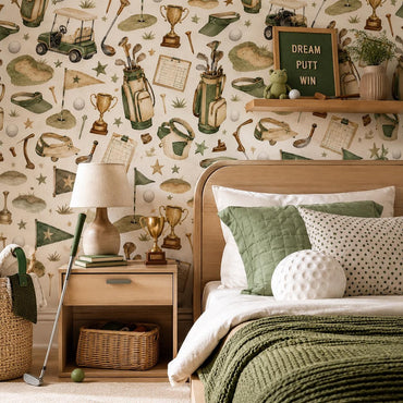 Vintage Golf Wallpaper: Kids Sports Wall Mural
