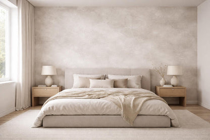 Light Concrete Wallpaper: Minimal Neutral Peel and Stick Mural