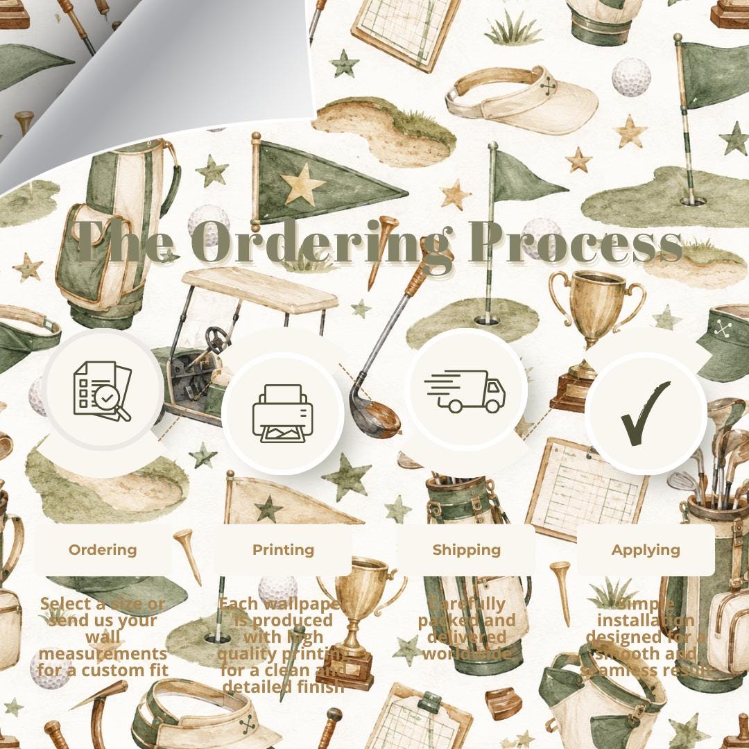 Vintage Golf Wallpaper: Kids Sports Wall Mural