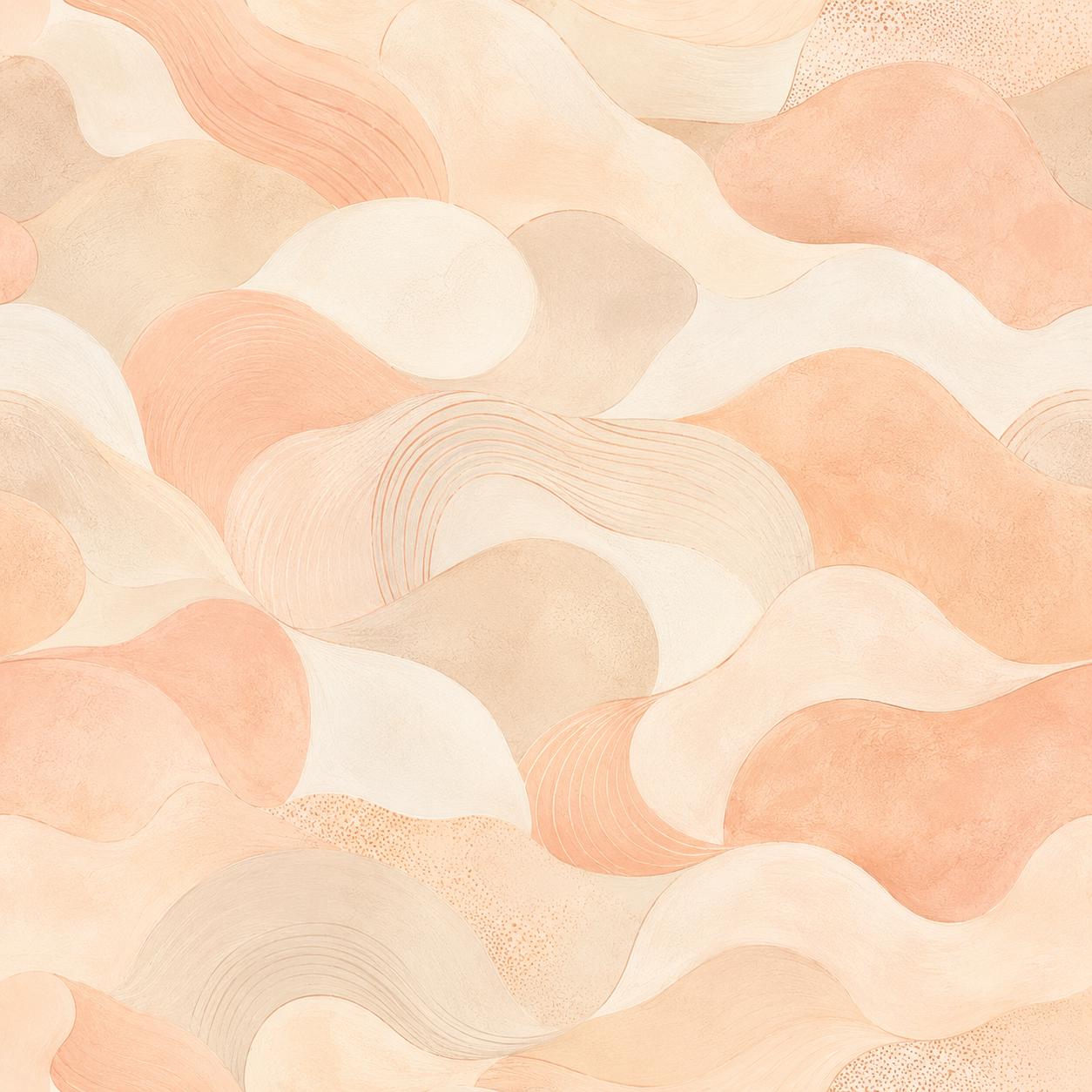 Soft Peach Abstract Wallpaper: Warm Blush Wall Mural