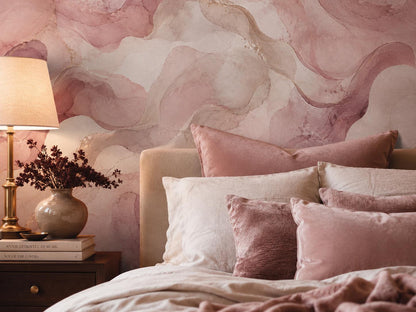 Mauve Rose Floral Wallpaper: Romantic Botanical Wall Mural
