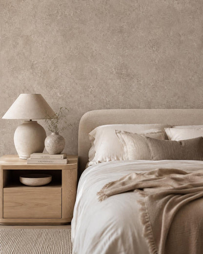 Warm Taupe Stone Wallpaper: Neutral Textured Wall Mural