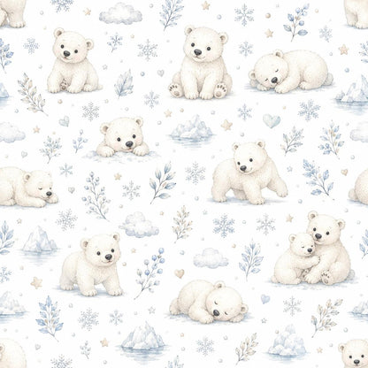 Polar Bear Wallpaper: Arctic Animal Nursery Wall Mural