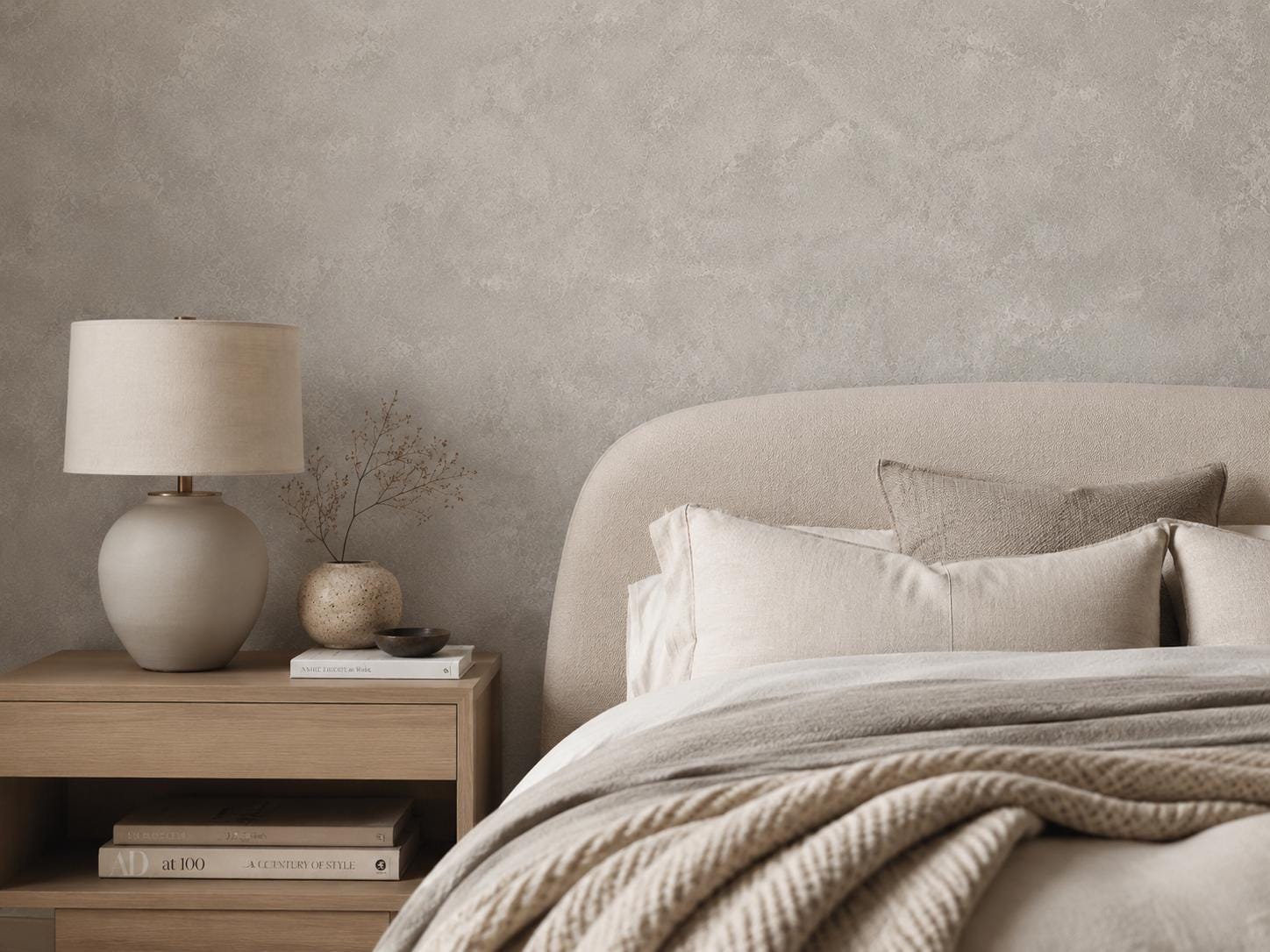 Stone Grey Concrete Wallpaper: Modern Industrial Texture Wall Mural