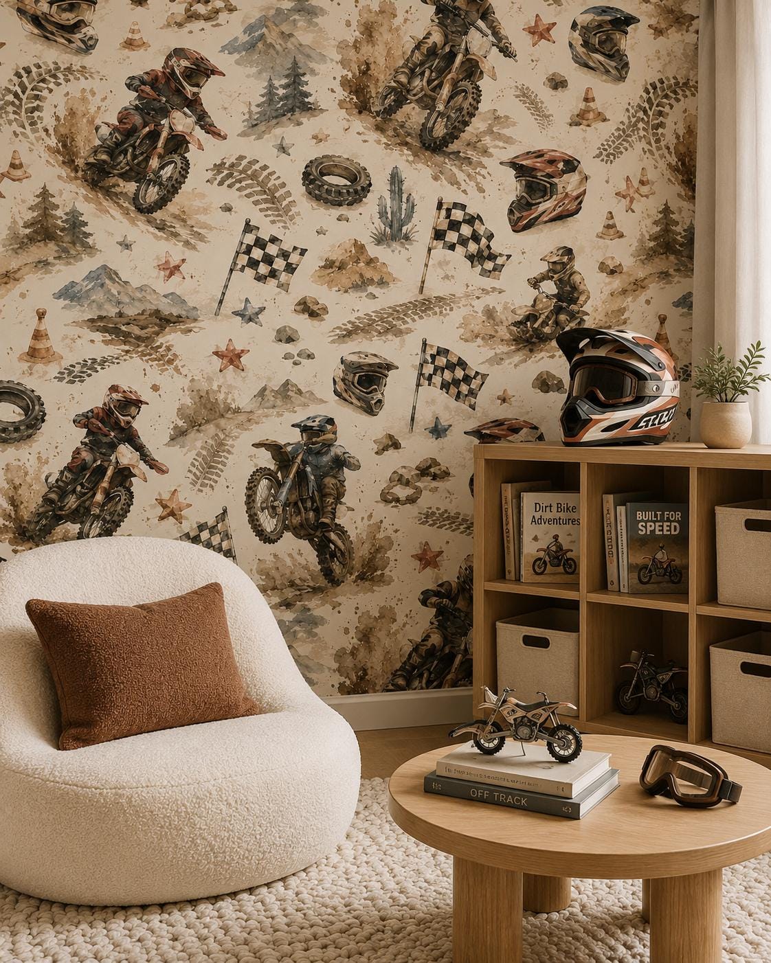 Dirt Bike Adventure Wallpaper: Boys Motocross Wall Mural