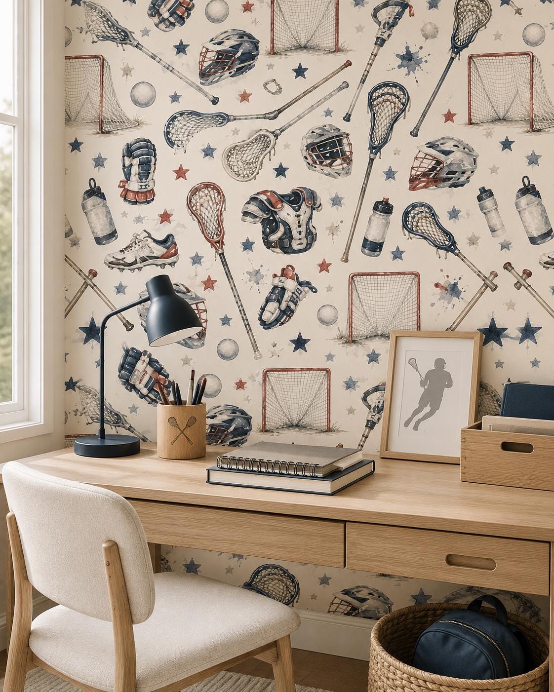 Lacrosse Club Wallpaper: Kids Sports Wall Mural